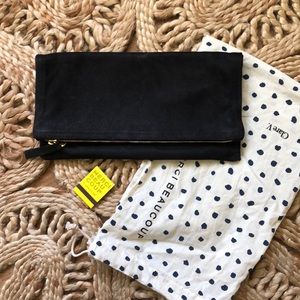Clare V Black Foldover Clutch